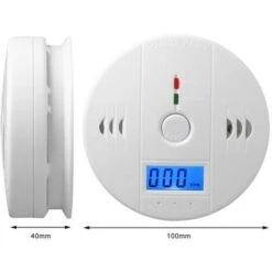 Carbon Monoxide Alarm Home Smoke Detector CO Blue Smoke Detection LCD Display Sound And Light Alarm -Heating Equipment 92185148 4