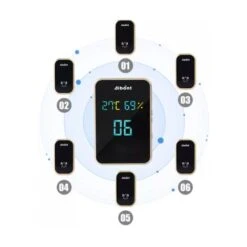 Self-generating Doorbell Hygrometer Thermometer Clock All-in-one Wireless Doorbell Elderly Pager Smart Doorbell - Black -Heating Equipment 92185150 3