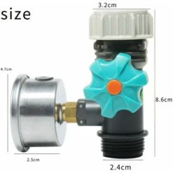 In Adjustable Water Pressure Regulator With Pressure Gauge Greenhouse Garden Irrigation Controller Brass Lead Free Adjustable Water Pressure Reducer With Pressure Gauge -Heating Equipment 92346099 5