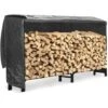 Neo 240cm Outdoor Metal Log Holder Storage Rack With Cover -Heating Equipment 92488492 1