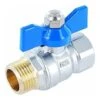 Full Bore Brass Ball Valve, Male X Female Threaded Connection, With Butterfly Handle -Heating Equipment 93529476 1