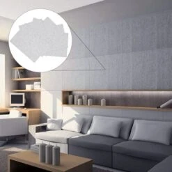 Livingandhome Silvery Grey 12pcs Acoustic Panels Studio Soundproofing Wall Tiles -Heating Equipment 93885861 4