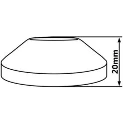 Chrome Plated Steel Pipe Cover Collar Cone 3/4 Valve Tap Rose 20mm Height -Heating Equipment 9449885 3