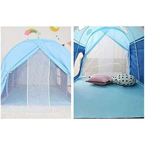 Play Tent Garden Game House On Removable Bed For Child Girl Boy - Blue House 7 Play Tent Garden Game House On Removable Bed For Child Girl Boy - Blue House - Image 5