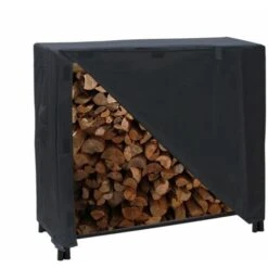 Firewood Rack With Lid Large Capacity Outdoor Fireplace Log Holder With Waterproof 420D Oxford