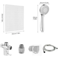 Wall Rainfall Exposed Dual Shower Mixer Bathroom Twin Head -Heating Equipment 94599892 2