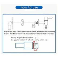 Teflon Tape, Thread Sealing Tapes, PTFE Plumber Tape Leakage Water Pipe Thread Sealing Tape 12mm0.075mm10m(10 Rolls/White), 11 Teflon Tape, Thread Sealing Tapes, PTFE Plumber Tape Leakage Water Pipe Thread Sealing Tape 12mm0.075mm10m(10 Rolls/White), -Heating Equipment 95349134 5