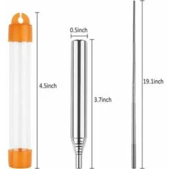 Pieces Pocket Bellows Fire Tube Stainless Steel Pocket Survival Blowing Fire Tube Telescopic Tube Starter Fire Tool For Camping Picnic Hiking BBQ -Heating Equipment 95351890 4