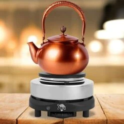 Portable Electric Countertop Stove For Tea Coffee Kitchen Single Heating Plate Burner (EU Plug) -Heating Equipment 95534311 4