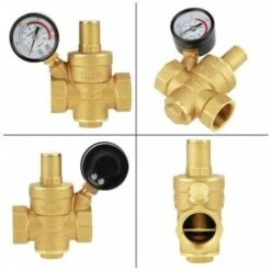 Brass Water Pressure Regulator, DN20 Adjustable Brass Water Pressure Regulator With Pressure Gauge -Heating Equipment 95582136 3