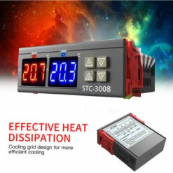 GTA Dual Digital Display Thermostat Temperature Controller With Dual NTC Probe Relay Output, DC 24V - DC 24V -Heating Equipment 95717614 2