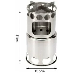 Camping Set Outdoor Pot Portable Stainless Steel Camping Pot Set Camping Walking Pot With Wood Burning Stove -Heating Equipment 95875269 5