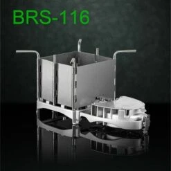 BRS Portable Camping Palm-Sized Outdoor Wood Stove Charcoal Burner Barbecue Oven Blower Electronic Stove,Silver, -Heating Equipment 95998952 3