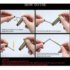 Permanent Metal Fire Starter, Fire Starter, Keychain, Reusable Lighting Sticks For Camping, Hiking, Emergency, Survival Gear -Heating Equipment 96244817 5