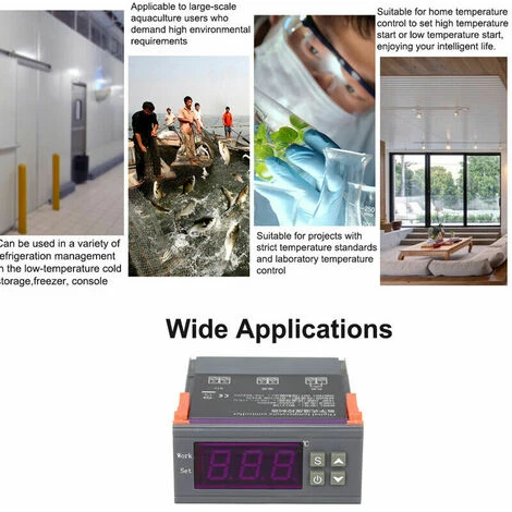 Intelligent Digital Temperature Controller Mh-1210W, With Sensor, Ac220V 4 Intelligent Digital Temperature Controller Mh-1210W, With Sensor, Ac220V - Image 2