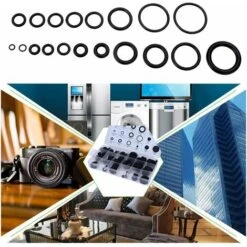 LITZEE O-Ring Seal 225pcs 18 Sizes Rubber Sealing O Ring Washer Assortment Set For Car Vehicle Auto Repair -Heating Equipment 96306544 3