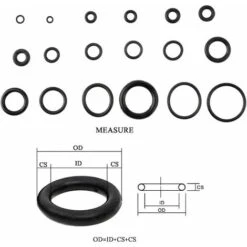 LITZEE O-Ring Seal 225pcs 18 Sizes Rubber Sealing O Ring Washer Assortment Set For Car Vehicle Auto Repair -Heating Equipment 96306544 4