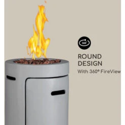 Blumfeldt Crete Gas Fireplace 13 KW Liquid Gas Stainless Steel -Heating Equipment 97224630 5