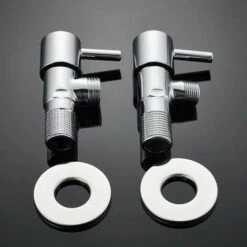 With Handle Angle Faucet (1/2) For Kitchen And Bathroom Chrome) Regulating Stop Valve For Kitchen And Bathroom Chrome -Heating Equipment 97700021 5