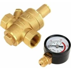 Brass Pressure Regulator DN15 20mm G Thread 1.6MPa Adjustable Water Pressure Reducer With Pressure Gauge -Heating Equipment 97702936 5