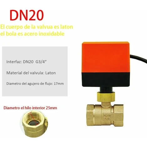 AC220V 2-way Motorized Valve - 2-way Motorized Ball Valve DN20(AC220V DN20) 5 AC220V 2-way Motorized Valve - 2-way Motorized Ball Valve DN20(AC220V DN20) - Image 3