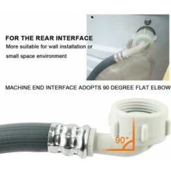 Washing Machine Water Hose 2m Inlet Hose Extension Water Hose, 25mm 3/4 Inch Angle/Straight Water Inlet Hose, For Dishwashers, Washing Machines -Heating Equipment 97814097 4