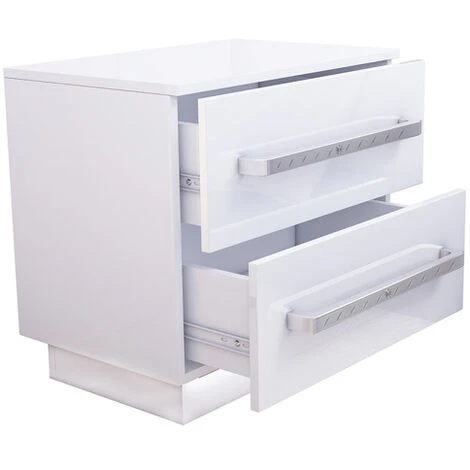 Fitprobo Modern LED Light 2 Drawers Nightstand Storage Shelf Bedside End Table Cabinet With Handle 3 Fitprobo Modern LED Light 2 Drawers Nightstand Storage Shelf Bedside End Table Cabinet With Handle